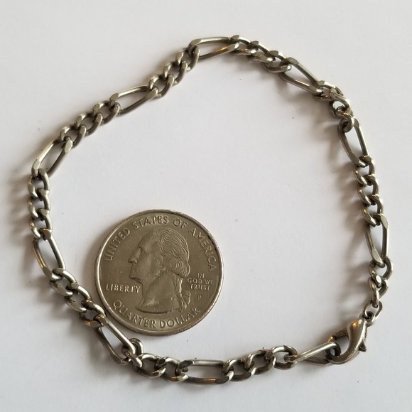 Vintage bracelet silver tone chain 8.5" - Picture 4 of 7